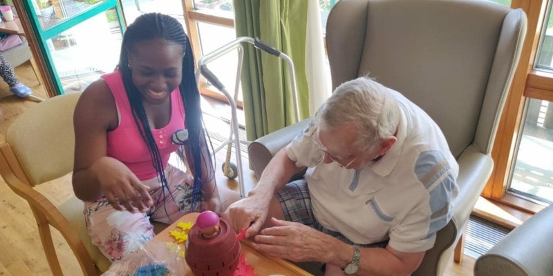 Jess & Doug having a game of "Pop up Pirate"